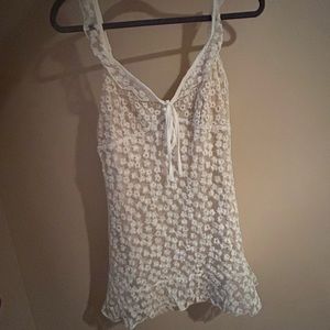 Lulus white floral summer dress